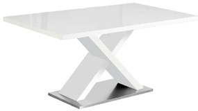 Kondela Jedálenský stôl, biela s vysokým leskom HG, 160x90 cm, FARNEL