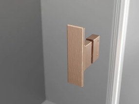 Mexen Mist H T, sprchový kút s výklopnými dverami ľavý 100 x 120 cm, číre sklo, medená matná, 8A5T-100-120-65-00-L
