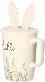 Hrnček EVIE s vrchnákom s veľkonočným dizajnom, biely 957752