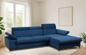 Sedacia súprava Lazur, pravá, modrá (salvador 17)