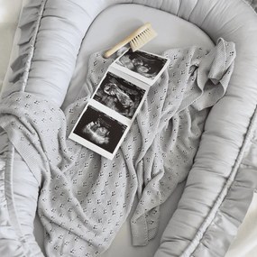 Bambusová prikrivka svetlo šedá 80×100 cm