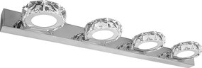 Toolight Toolight, LED nástenné svietidlo 62 cm, 12W, 4000K, 1000lm, APP1940-4W, chrómová, OSW-66074