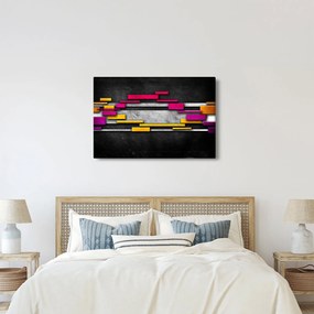 Obraz farebné abstrakcie na čiernom pozadí (90x60 cm)