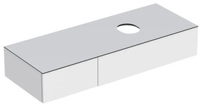GEBERIT VariForm závesná skrinka pod umývadlo na dosku, 2 zásuvky, 1350 x 510 x 235 mm, lesklá biela/matná biela, 501.177.00.1