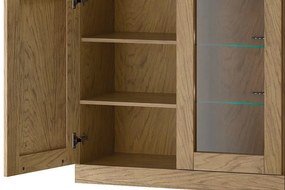 Komoda Cozy 45 z masivu s LED osvětlením 140 cm dub Rustikal