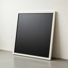 Toptabule.sk  Čierna kriedová tabuľa v bielom drevenom ráme COLOR 60x120 cm