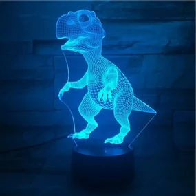 3Dmix 3DL-CRK046 – 3D LED nočná lampa - Dinosaurus (mláďa) (Crack základňa)