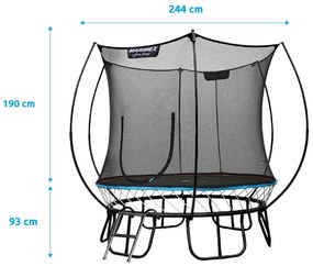 Marimex | Trampolína Marimex FreeJump 244 cm + ochranná sieť + schodíky + kotviaca sada ZADARMO | 19000107