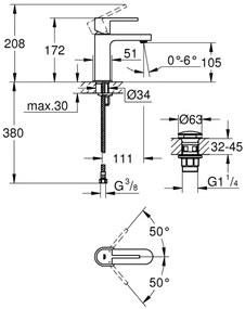 GROHE 33163003 - Umývadlová batéria PLUS 172 mm lesklý chróm