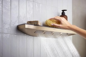 Hansgrohe Rainfinity, šijová sprcha 500 1jet s poličkou, kartáčovaný bronz, HAN-26243140