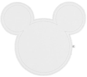 Ľanové prestieranie myška biela so striebrom 39x35cm