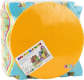 LEAN Toys Mäkké puzzle Vzdelávacia penová podložka EVA Ovocie Sladkosti Farebné 16 el.
