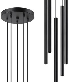 Sollux SL.1176 - Luster na lanku PASTELO 5xG9/8W/230V čierna