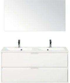 Kúpeľňová zostava Sanox Porto 120 cm mramor zrkadlo 2 zásuvky biela