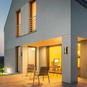 ITALUX PL-356-M BK+GD - LED Vonkajšie nástenné svietidlo DANTE LED/10W/230V 20 cm