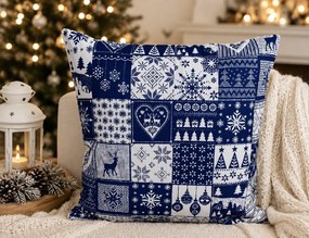 INTERMEDIC SK Obliečka na vankúš Modrá kocka 40x40 cm – 1+1 ZADARMO