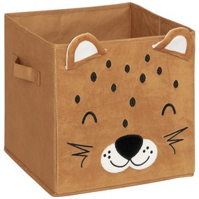 ATMOSPHERA Úložný box Leopard, 29x29x29 cm, hnedá