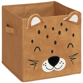 ATMOSPHERA Úložný box Leopard, 29x29x29 cm, hnedá