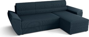 Rozkladacia obojstranná sedacia súprava do L TAVERO 251x140 cm, tmavomodrá