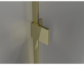 Mexen Lunar T, sklápací sprchový kút ľavý 130 x 70 cm, 8mm číre sklo, zlatý profil, 834T-130-070-50-00-L