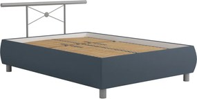 Posteľ Caribic 140x200 cm, tmavo šedá látka