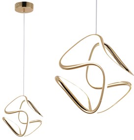 Toolight Toolight, LED stropné svietidlo 25x29cm, 4000K, G067-CP, zlatá lesklá, OSW-08666