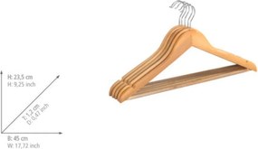 Drevené vešiaky v súprave 5 ks Eco – Wenko