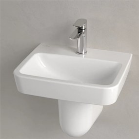 VILLEROY &amp; BOCH O.novo závesné umývadielko s otvorom, bez prepadu, 450 x 370 mm, biela alpská, 43444601