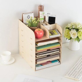 Vysoký kombinovaný DIY zakladač na dokumenty QS506 dub/svetlé drevo