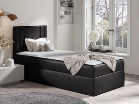 Jednolôžková posteľ Neresko Mini, Strana: pravá, Rozmer postele: 90x200, Dostupné poťahy: ekokoža Soft 011 (čierna)