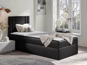Jednolôžková posteľ Neresko Mini, Strana: pravá, Rozmer postele: 90x200, Dostupné poťahy: ekokoža Soft 011 (čierna)
