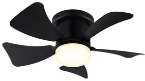 ZEVENTI - LED stmievateľný stropný ventilátor MUNDAKA LED/10W/230V čierny + DO