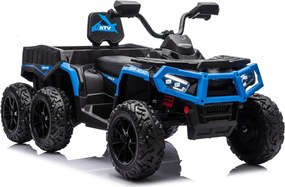 LEAN CARS Šesťkolesová batéria ATV Quad s prívesom JC606 24V 4x4 Blue