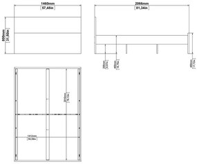Biela dvojlôžková posteľ z drevotriesky bez roštu 140x200 cm Naia – Tvilum