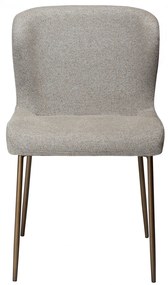 GLAM ČALÚNENÁ STOLIČKA pebble earth/antique brass