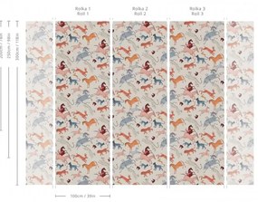 WALLCOLORS Oriental Animals Beige  wallpaper - tapeta POVRCH: Wallstick
