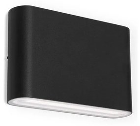 LED2 - LED Vonkajšie nástenné svietidlo FLAT 2xLED/3W/230V IP65 čierna