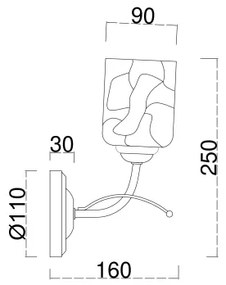 Brilagi - Nástenná lampa MEGAPOLIS 1xE14/60W/230V zlatá