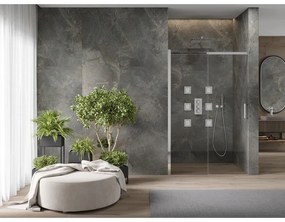 Mexen Omega, posuvné sprchové dvere do otvoru 160x190 cm, 8mm číre sklo, chrómový profil, 825-160-000-01-00