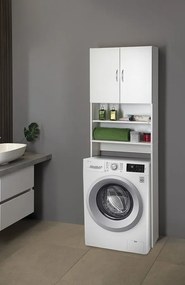 Aqualine Aqualine, SIMPLEX ECO skrinka za práčku 63x25x190cm, biela, SIME715