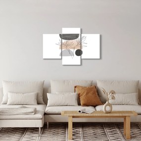 Obraz - Line art kvety N⁰2 (90x60 cm)