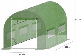 Foxigy Záhradný fóliovník 2x2m s UV filtrom STANDARD