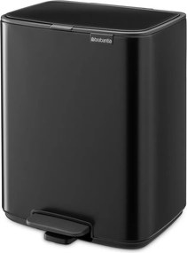 Matne čierny pedálový oceľový odpadkový kôš 12 l Bo – Brabantia
