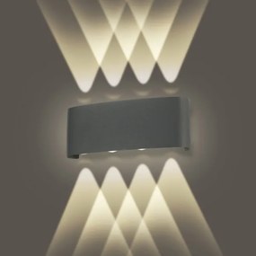 Brilagi - LED vonkajšie nástenné svietidlo FLAREBOX LED/8W/230V antracit IP65