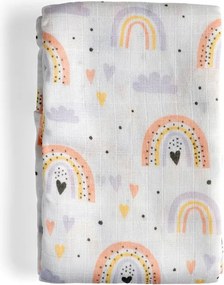 Polášek Látkové plienky 5 kusov: Dúha a srdiečka