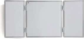 Trojdielna biela tabuľa RITA, 1800x600 mm,