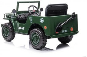 RAMIZ Elektrické autíčko - Retro vojenské vozidlo 4x4  - zelené - MOTOR - 4x35W BATÉRIA - 12V/7Ah - 2023
