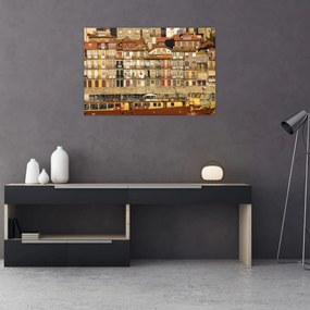 Obraz - Nábrežná štvrť, Portugalsko (90x60 cm)