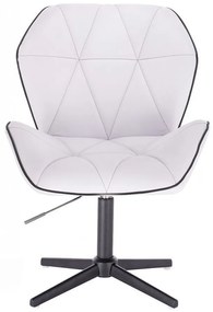LuxuryForm DESIGN Stolička MILANO MAX na čiernom kríži - biela