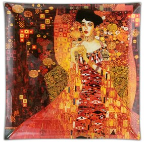 Sklenená tácka 25x25 cm Gustav Klimt Adela Bloch, CARMANI
